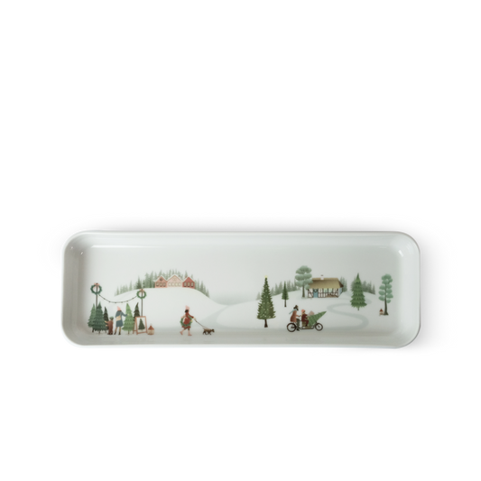 Winter Decor Plisse Tapas 14 x 4.5"
