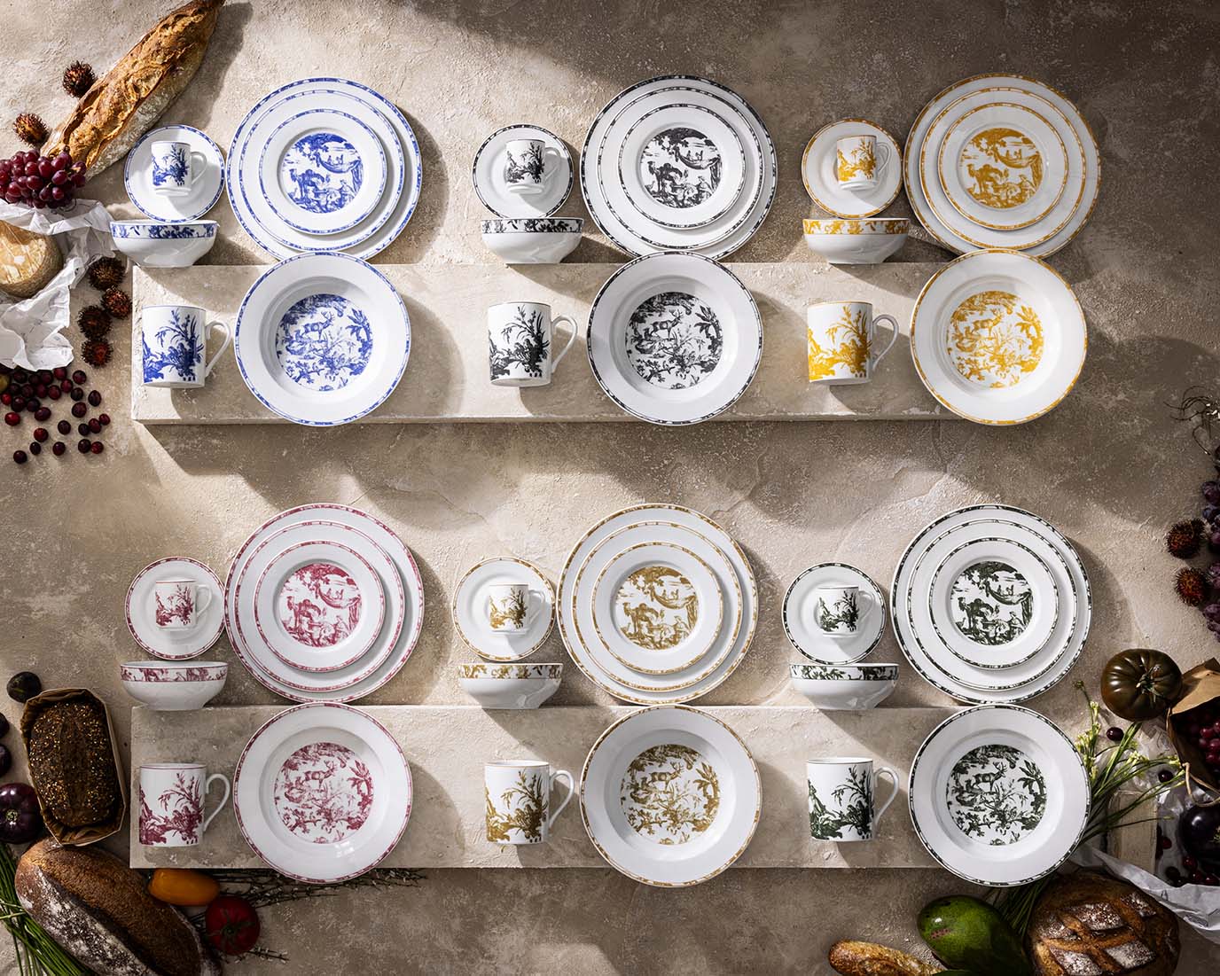 Toile de Jouy: The Four Parts of the World, Dark Gray