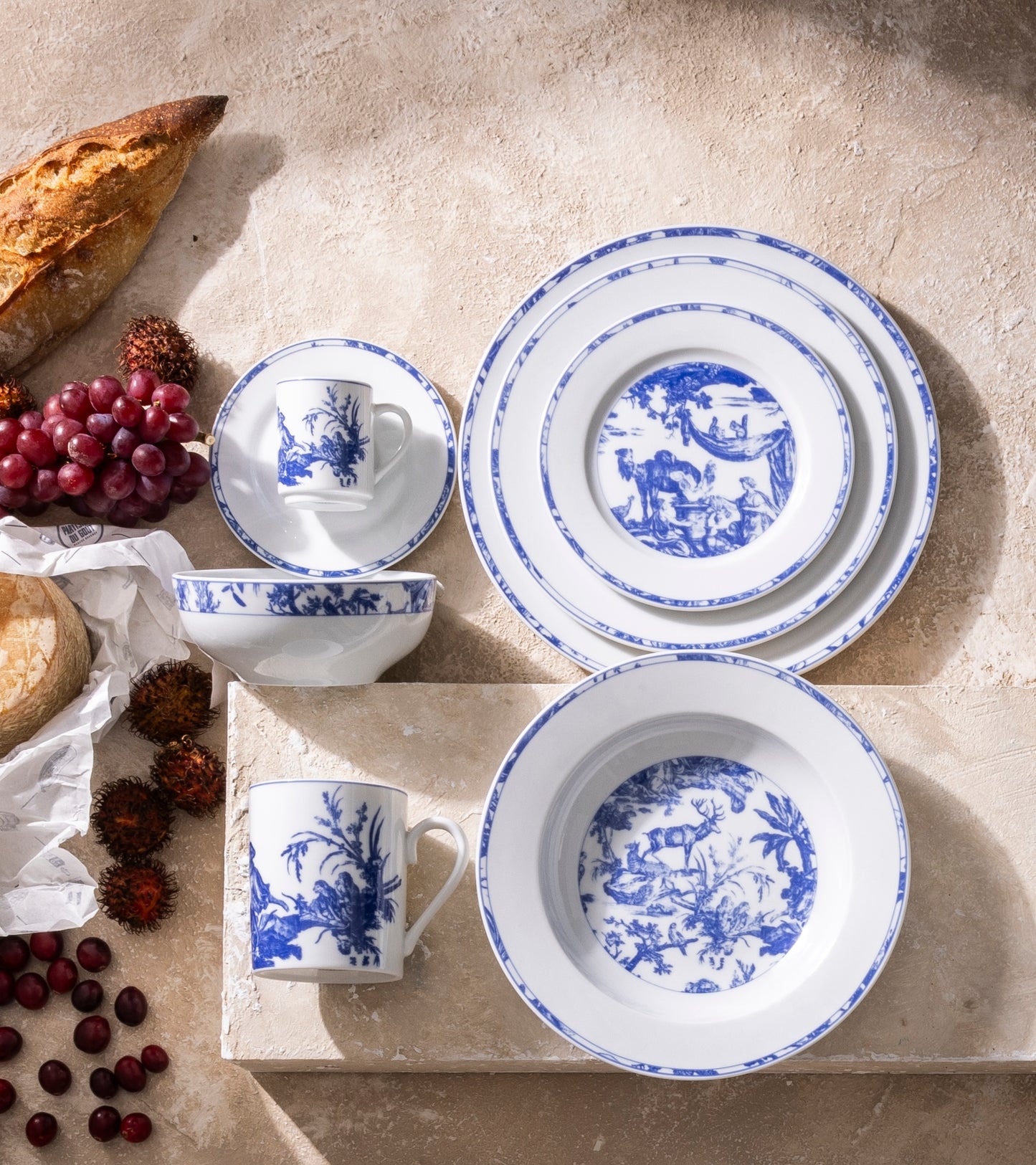 Toile de Jouy: The Four Parts of the World, Blue