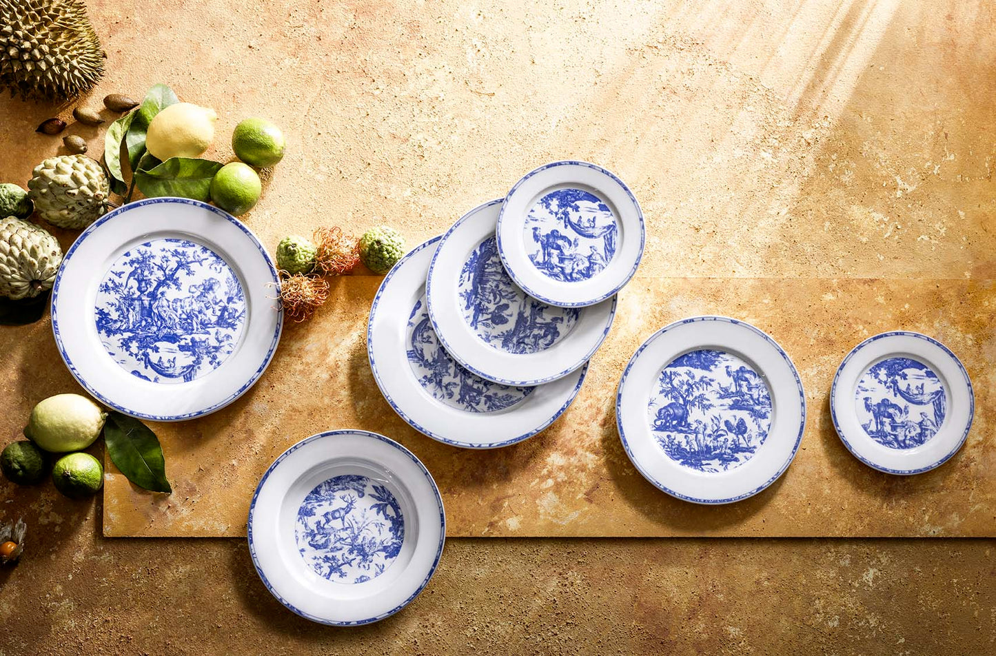 Toile de Jouy: The Four Parts of the World, Blue