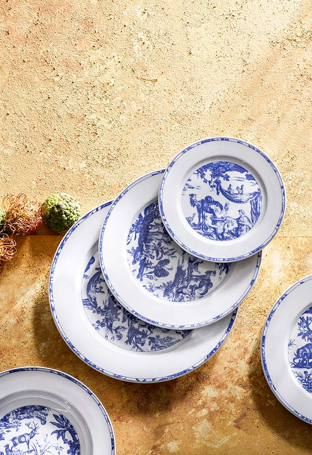 Toile de Jouy: The Four Parts of the World, Blue