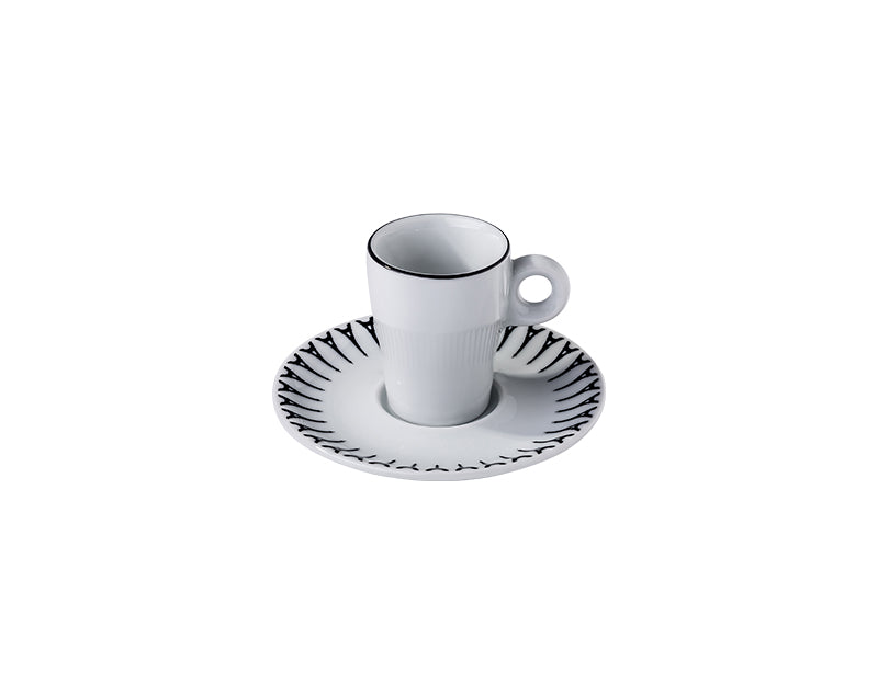 Ville de Paris, Fluto Cups and Saucers, Sets of 4