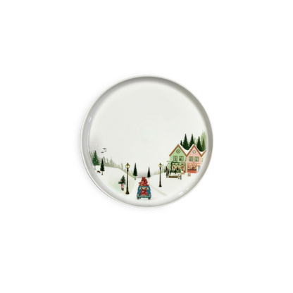 Winter Decor Toulouse Plate 7.75", Set of 4