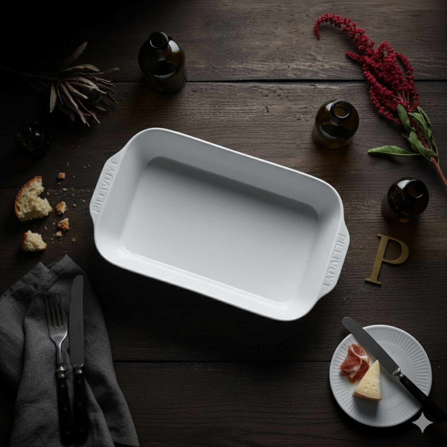 Plisse Deep Rectangular Eared Roasters