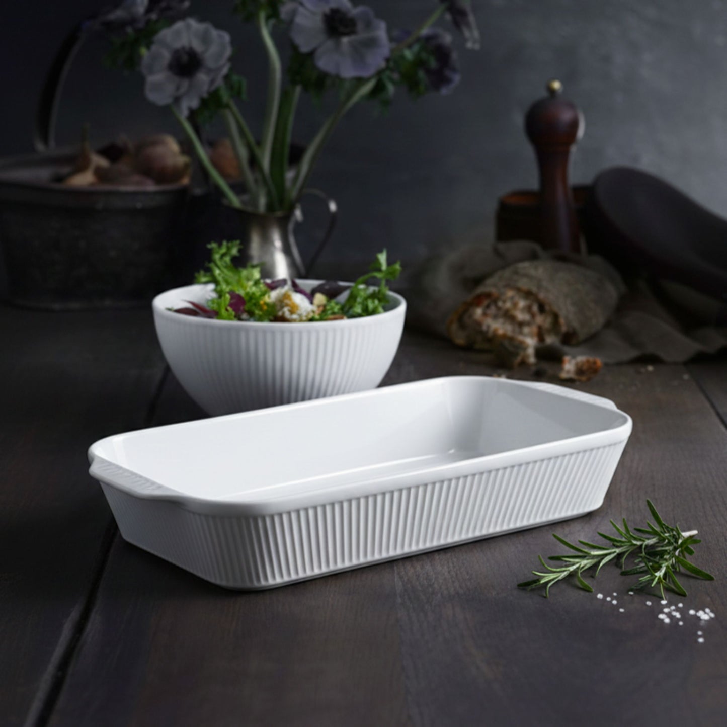 Plisse Deep Rectangular Eared Roasters