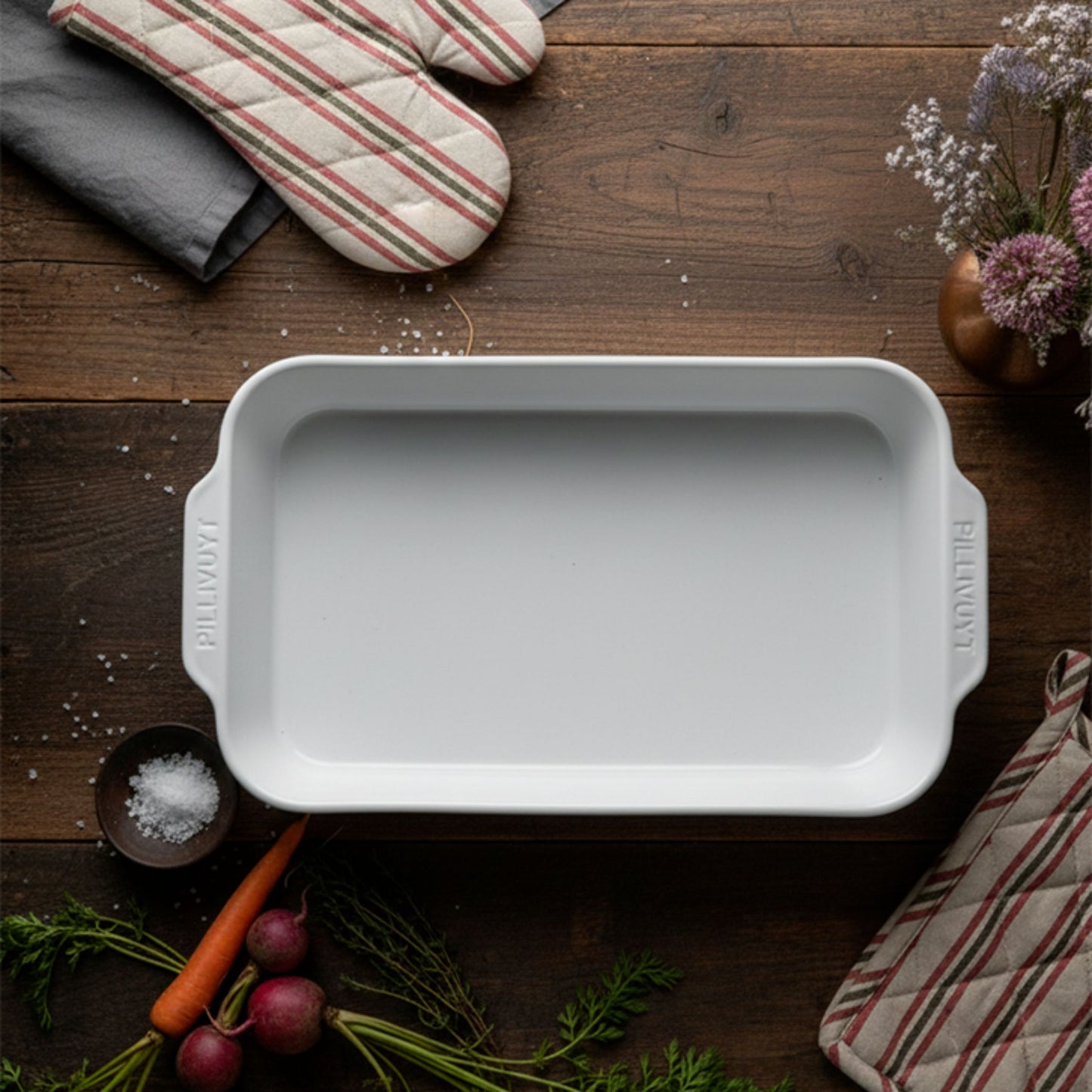 Plisse Deep Rectangular Eared Roasters