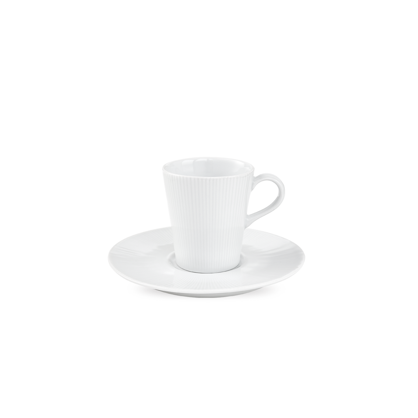 Eventail Espresso Cup and Saucer, Set of 4