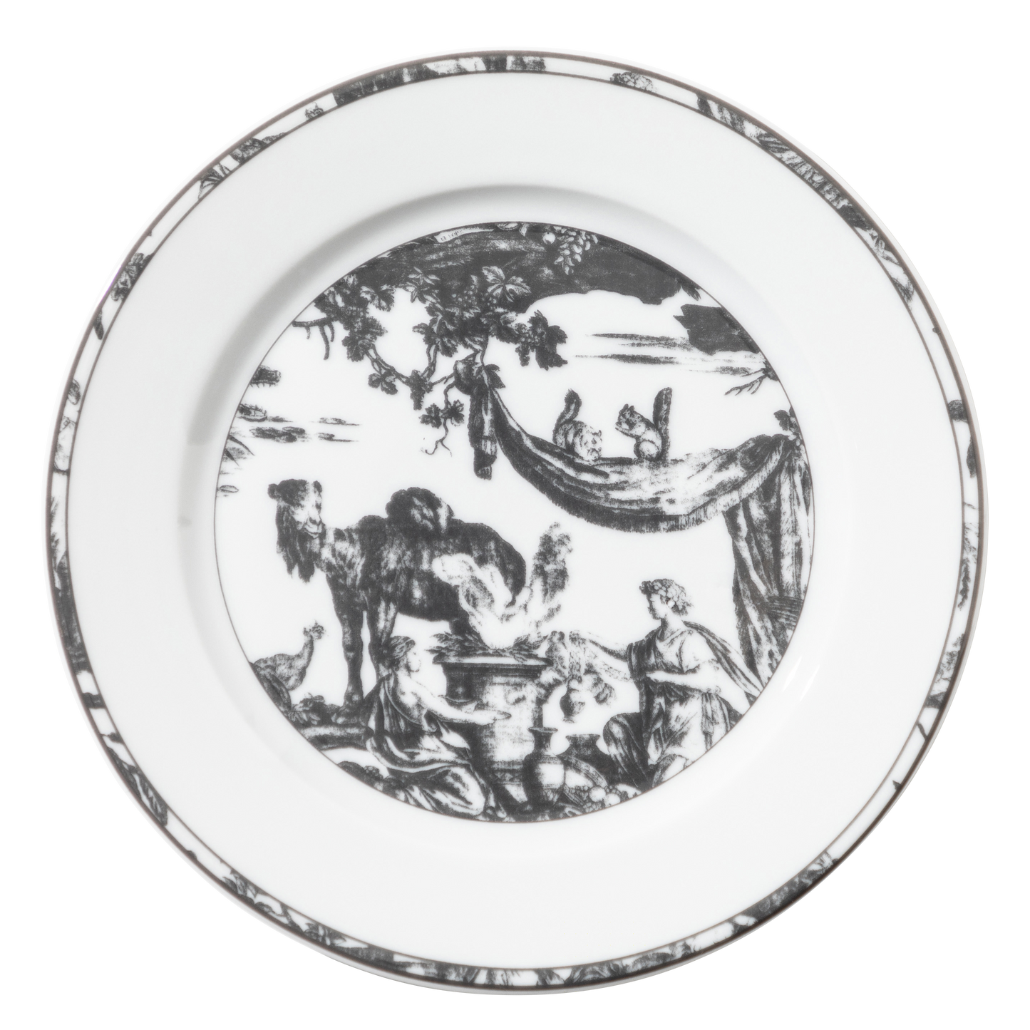 Toile de Jouy: The Four Parts of the World, Dark Gray