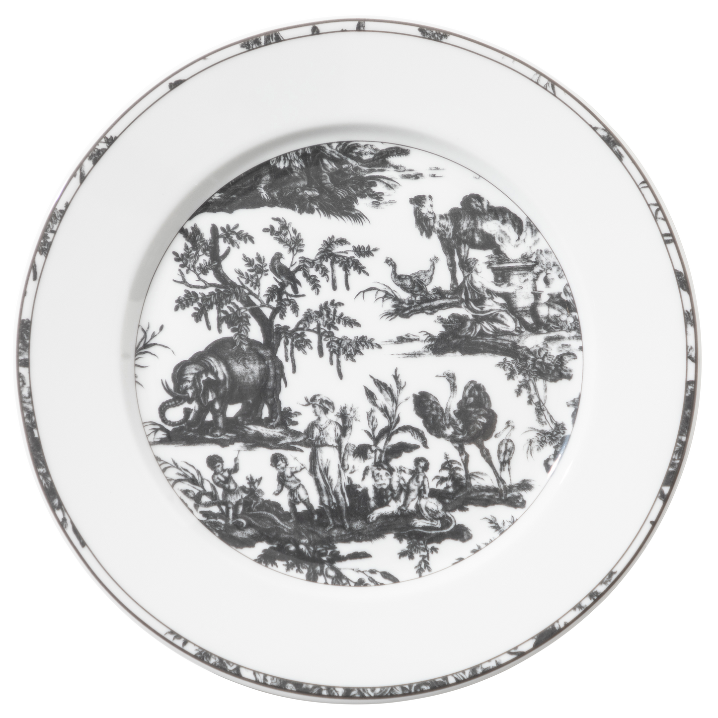 Toile de Jouy: The Four Parts of the World, Dark Gray