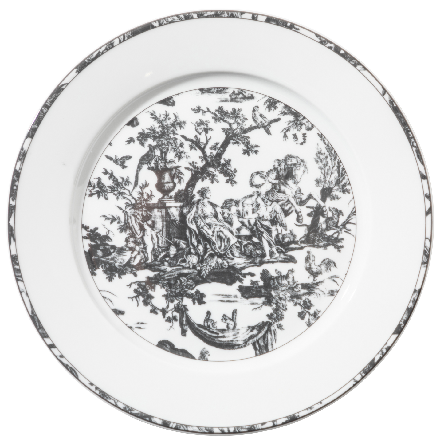 Toile de Jouy: The Four Parts of the World, Dark Gray